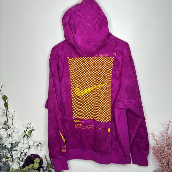NIKE Dri-FIT Standard Issue Basketball Pullover Hoodie Cactus Flower Purple {72} - Picture 6 of 9